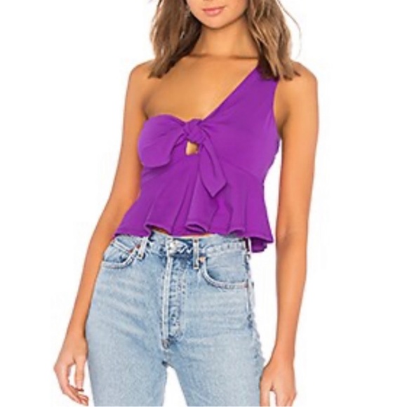 Susana Monaco Orange One Shoulder Flounce Tank Top - Picture 10 of 10